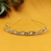 ARNAS 1 PC AMARICAN DIAMOND 5 X 5.5 INCH SILVER DESIGNER HAIRBAND