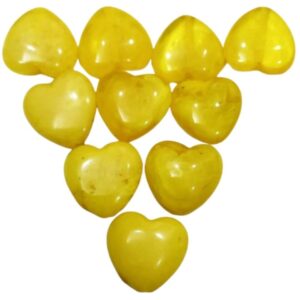 ARNAS 5 PC PACK OF YELLOW HEART MOTIVE CHEMICAL BEADS