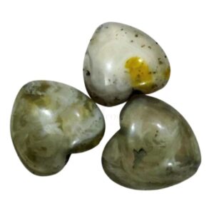 ARNAS 4 PC PACK OF OFF GREY HEART MOTIVE CHEMICAL BEADS