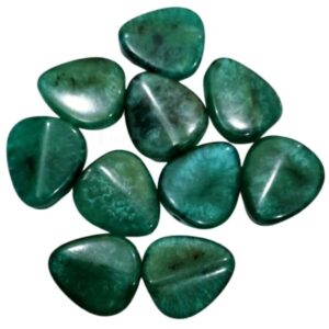 ARNAS 5 PC PACK OF DARK GREEN TRIANGULAR DROP MOTIVE CHEMICAL BEADS