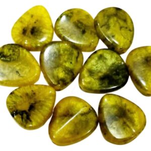ARNAS 5 PC PACK OF YELLOW HEART MOTIVE CHEMICAL BEADS