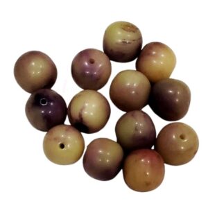 ARNAS 4 PC PACK OF MAROON BEIGE MIX SPHERICAL MOTIVE CHEMICAL BEADS