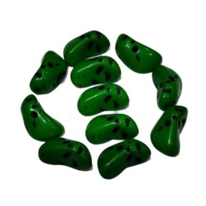 ARNAS 5 PCs PACK OF GREEN IRREGULAR STONE MOTIVE CHEMICAL BEADS