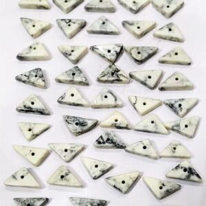 ARNAS 11 PCs PACK OF BLACK & WHITE TRIANGULAR MOTIVE CHEMICAL BEADS