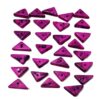 ARNAS 14 PCs PACK OF DARK PINK MIX TRIANGULAR MOTIVE CHEMICAL BEADS