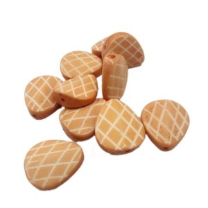 ARNAS 5 PCs PACK OF ORANGE STRIPPED TRIANGULAR DROP MOTIVE CHEMICAL BEADS