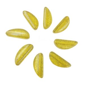 ARNAS 4 PCs PACK OF YELLOW GEOMETRIC MOTIVE CHEMICAL BEADS