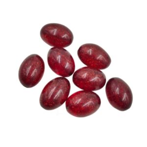 ARNAS 4 PCs PACK OF RUBY RED SPHEROID MOTIVE CHEMICAL BEADS