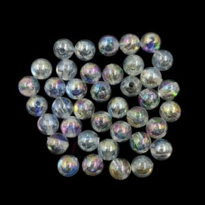PLASTICBEADS0048 - 1 PACKET TRANSPARENT 8 MM PLASTIC BEADS (20 GM)