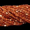 PLASTICBEADS0059 – ARNAS 80 PCs PACK OF 10 X 8 MM ORANGE GEOMETRIC MOTIVE PLASTIC BEADS FOR JEWELLERY MAKING ( 30 GMs )