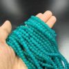 RGLASS0062 – 1 STRAND MINT BLUE 6MM ROUND GLASS BEADS