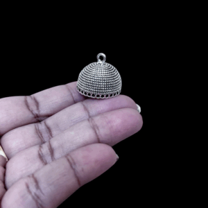 JHUMKAs0043- 3 PAIRS PACK OF GERMAN SILVER | OXIDIZED SILVER JHUMKIES FOR EARRING MAKING