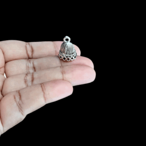 JHUMKAs0040- 5 PAIRS PACK OF GERMAN SILVER | OXIDIZED SILVER JHUMKIES FOR EARRING MAKING