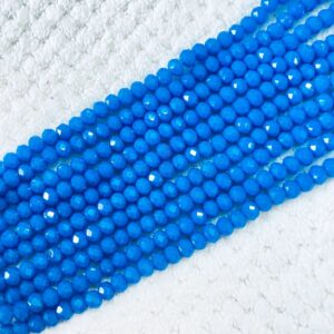 CRYSTAL0023- 1 STRAND 6MM DODGER BLUE OPAQUE CRYSTAL BEADS