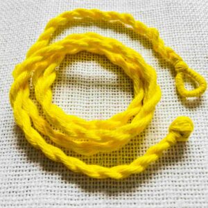 LONGDORI02- ARNAS 2PCS PACK OF 6MM THICK 32-34" LONG ADJUSTABLE YELLOW COTTON ROPE | NECKLACE DORI FOR JEWELLERY MAKING