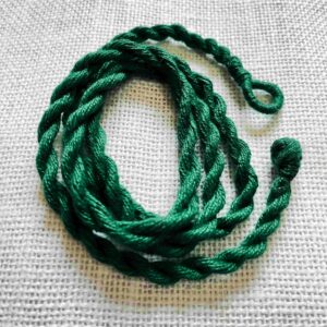 LONGDORI03- ARNAS 2PCS PACK OF 6MM THICK 32-34″ LONG ADJUSTABLE DARK GREEN COTTON ROPE | NECKLACE DORI FOR JEWELLERY MAKING