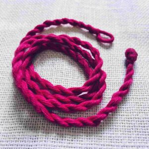 LONGDORI04- ARNAS 2PCS PACK OF 6MM THICK 32-34″ LONG ADJUSTABLE DARK PINK COTTON ROPE | NECKLACE DORI FOR JEWELLERY MAKING