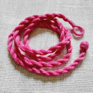 LONGDORI08- ARNAS 2PCS PACK OF 6MM THICK 32-34″ LONG ADJUSTABLE LIGHT PINK COTTON ROPE | NECKLACE DORI FOR JEWELLERY MAKING