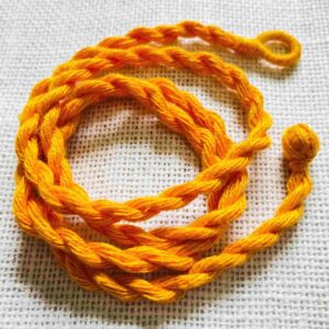 LONGDORI10- ARNAS 2PCS PACK OF 6MM THICK 32-34″ LONG ADJUSTABLE ORANGE COTTON ROPE | NECKLACE DORI FOR JEWELLERY MAKING