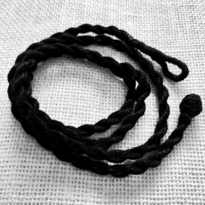LONGDORI13- ARNAS 2PCS PACK OF 6MM THICK 32-34″ LONG ADJUSTABLE BLACK COTTON ROPE | NECKLACE DORI FOR JEWELLERY MAKING