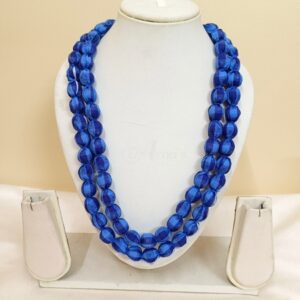 2LDORI20- ARNAS 1 PC PACK OF RED PRINTED LAYER FABRIC AND BEADS TASSEL FOR JEWELLERY MAKING