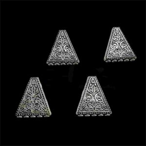 CONNECTOR0050 – 6 PCs PACK OF DESIGNER MOTIF  SILVER PLATED OXIDISED CONNECTOR (34 GM)