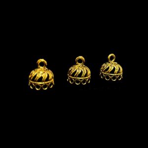 JHUMKAg0098- 5 PAIRS PACK OF GERMAN GOLD | OXIDIZED GOLDEN JHUMKIES FOR EARRING MAKING