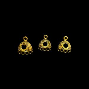 JHUMKAg0099- 5 PAIRS PACK OF GERMAN GOLD | OXIDIZED GOLDEN JHUMKIES FOR EARRING MAKING