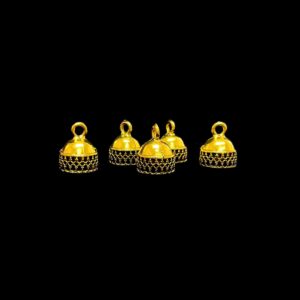 JHUMKAg0100- 5 PAIRS PACK OF GERMAN GOLD | OXIDIZED GOLDEN JHUMKIES FOR EARRING MAKING
