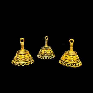 JHUMKAg0104- 3 PAIRS PACK OF GERMAN GOLD | OXIDIZED GOLDEN JHUMKIES FOR EARRING MAKING