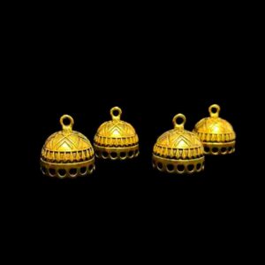 JHUMKAg0105- 3 PAIRS PACK OF GERMAN GOLD | OXIDIZED GOLDEN JHUMKIES FOR EARRING MAKING