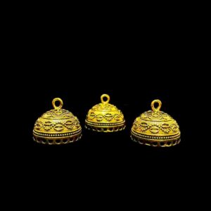 JHUMKAg0106- 3 PAIRS PACK OF GERMAN GOLD | OXIDIZED GOLDEN JHUMKIES FOR EARRING MAKING