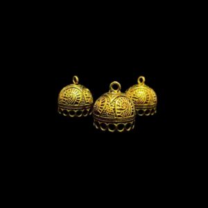 JHUMKAg0107- 3 PAIRS PACK OF GERMAN GOLD | OXIDIZED GOLDEN JHUMKIES FOR EARRING MAKING
