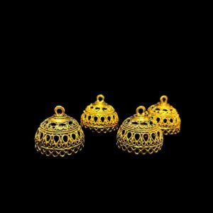 JHUMKAg0108- 3 PAIRS PACK OF GERMAN GOLD | OXIDIZED GOLDEN JHUMKIES FOR EARRING MAKING