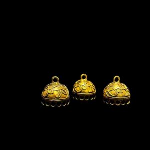 JHUMKAg0110- 3 PAIRS PACK OF GERMAN GOLD | OXIDIZED GOLDEN JHUMKIES FOR EARRING MAKING