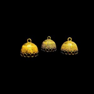 JHUMKAg0111- 3 PAIRS PACK OF GERMAN GOLD | OXIDIZED GOLDEN JHUMKIES FOR EARRING MAKING