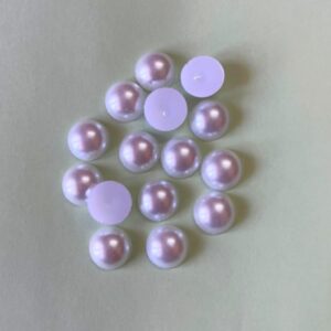 PLASTICBEADS0076 ARNAS 35 PCS PACK OF 14 MM WHITE HALF ROUND PEARL BEADS FOR JEWELLERY MAKING| EMBROIDERY | CRAFTING| ARI WORK- 20 GM (APPROX)