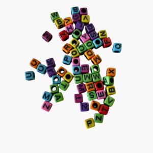 PLASTICBEADS0070- 10MM MIX COLOR CUBE SHAPED PLASTIC BEADS FOR JEWELLERY MAKING – 20 GRAMS PACK