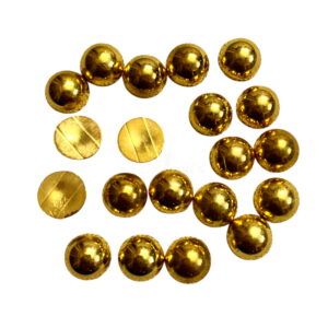 PLASTICBEADS0073 ARNAS 36 PCS PACK OF 12 MM GOLDEN HALF ROUND CC BALL FOR JEWELLERY MAKING| EMBROIDERY | CRAFTING| ARI WORK- 20 GM (APPROX)