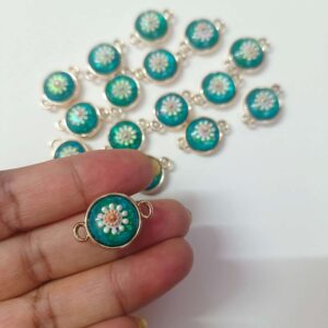 ECHARMS0209 ARNAS TEAL COLOR BEAUTIFUL CHARMS FOR RAKHI MAKING | BRACELET MAKING | JEWELRY MAKING