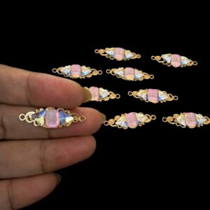 ECHARMS0225 ARNAS PINK STONE BEAUTIFUL CHARMS FOR RAKHI MAKING | BRACELET MAKING | JEWELRY MAKING