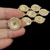 ECHARMS0233 ARNAS BROWNISH OM STONE CHARM FOR RAKHI MAKING | BRACELET MAKING | JEWELRY MAKING