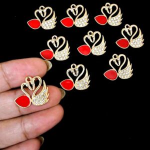 ECHARMS0234 ARNAS FLAMINGO INPIRED STONE CHARM FOR RAKHI MAKING | BRACELET MAKING | JEWELRY MAKING