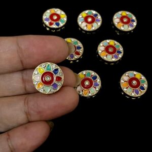 ECHARMS0245 ARNAS FLOWER SHAPED MULTICOLOR CHARMS FOR RAKHI MAKING | BRACELET MAKING | JEWELRY MAKING