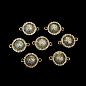 ECHARMS0251 ARNAS CIRCLE SHAPED LIGHT GREEN COLOR CHARMS FOR RAKHI MAKING | BRACELET MAKING | JEWELRY MAKING