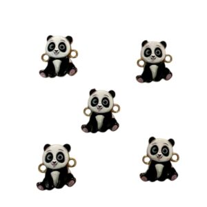 ECHARMS0258 ARNAS CUTE PANDA INPIRED  BLACK & WHITE COLOR CHARMS FOR RAKHI MAKING | BRACELET MAKING | JEWELRY MAKING