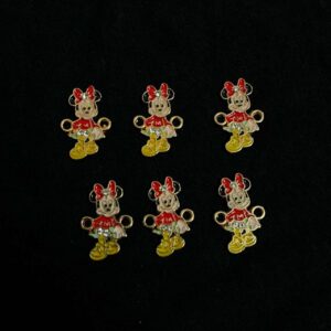 ECHARMS0280 ARNAS STONE SET MINNIE MOUSE INSPIRED COLORFULL BEAUTIFULL CHARMS FOR RAKHI MAKING | BRACELET MAKING | JEWELRY MAKING