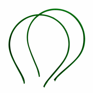 HAIR00012 ARNAS 4 PCS PACK OF METAL MADE GREEN SATIN CLOTH COVERED HAIRBAND BASE FOR DESIGNER HAIRBAND MAKING