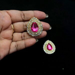 KUNDAN0218 ARNAS 1 PCS PACK OF 3.5 X 3 CM DROP SHAPE KUNDAN FOR JEWELLERY MAKING| AARI WORK