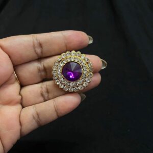 KUNDAN0219 ARNAS 1 PCS PACK OF 3 X 3 CM CIRCLE SHAPE KUNDAN FOR JEWELLERY MAKING| AARI WORK